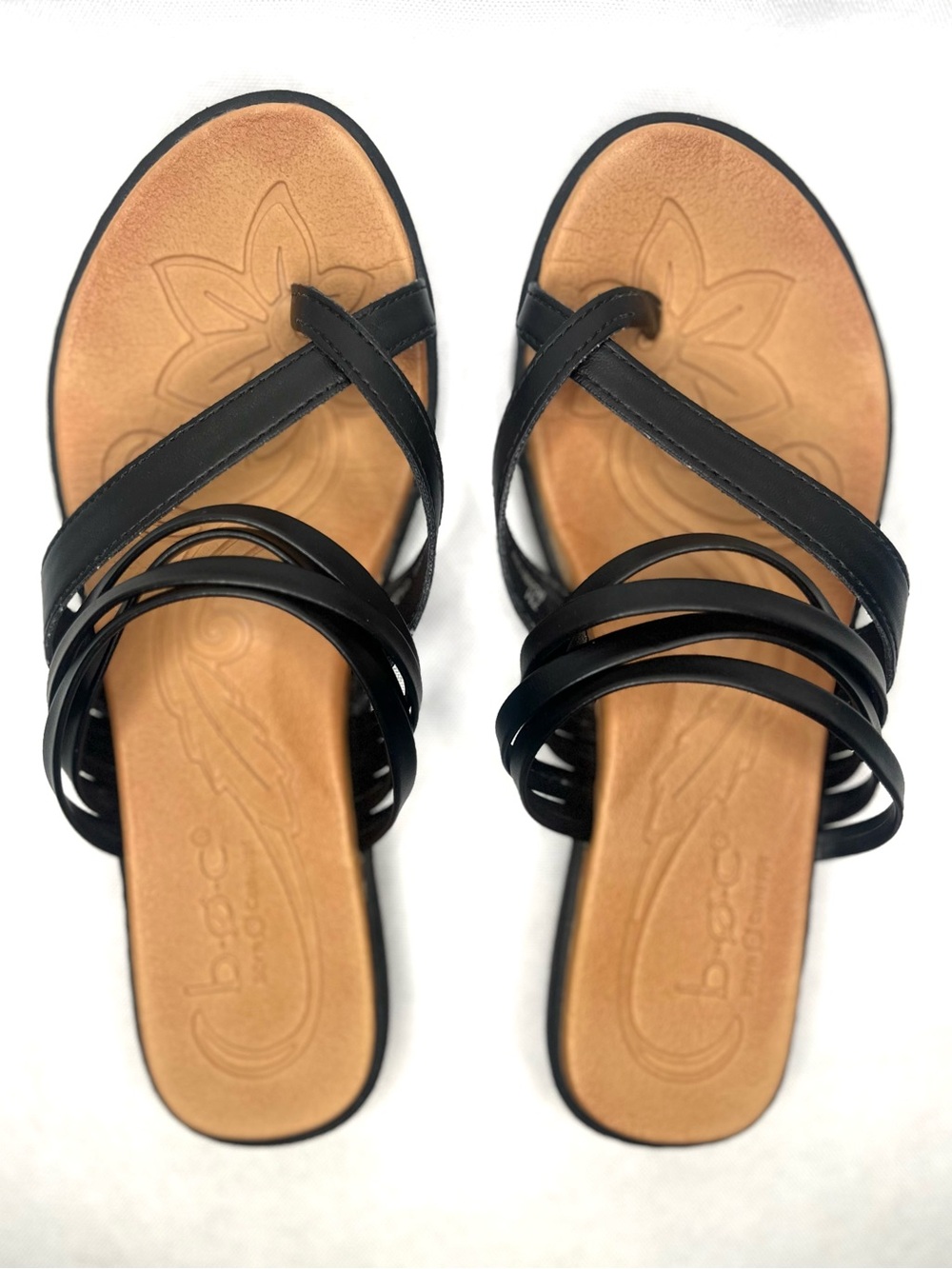 B.O.C. Born Concept Black Strappy Comfort Sandals Women’s Size 7